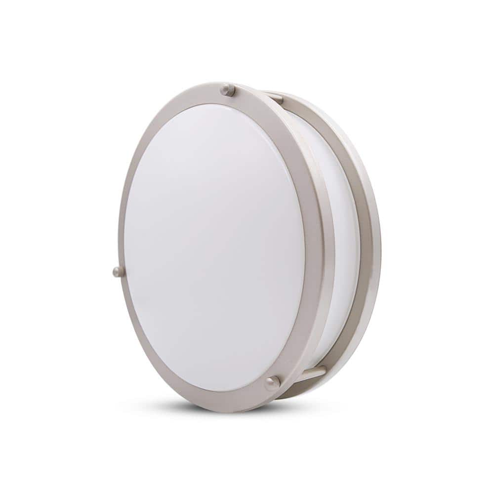 11.8 In. LED Motion Sensor Ceiling Light with Plastic White Shade and Dimmable, with Remote Control - Hercitys