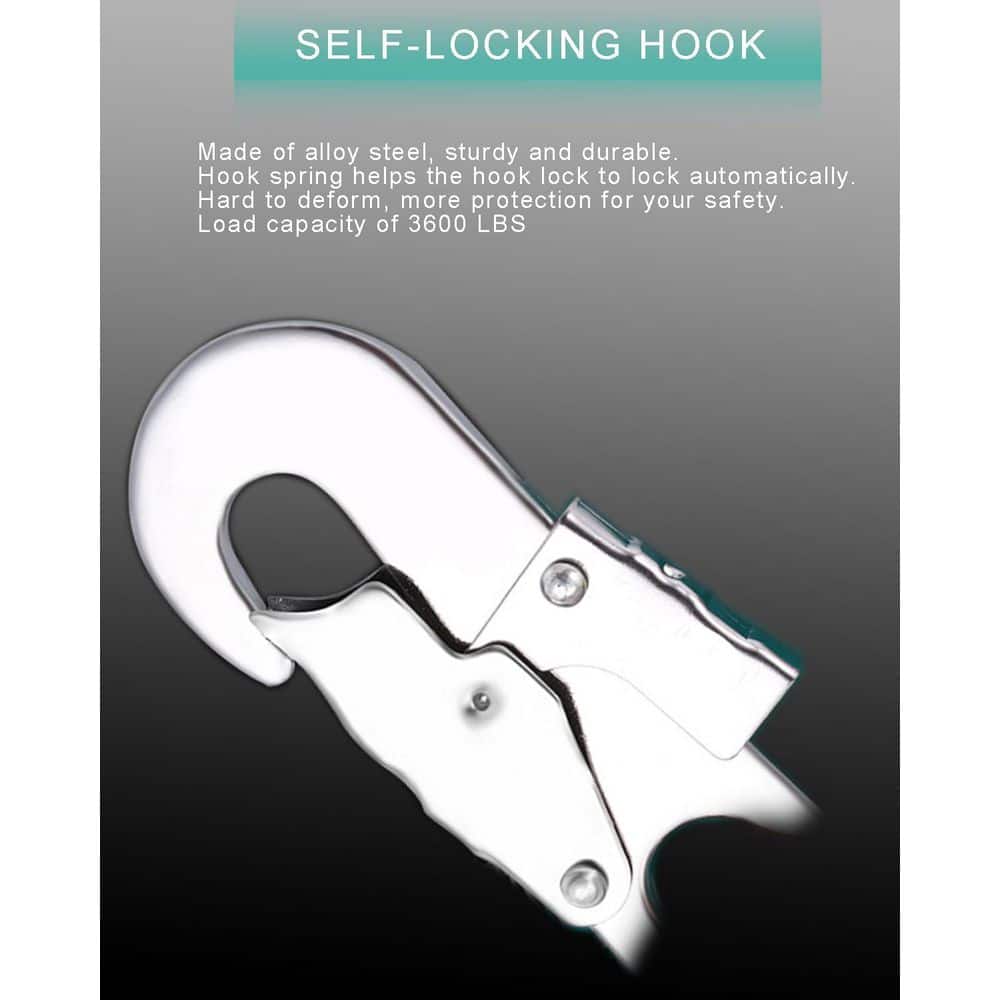 33 ft. Self Retracting Lifeline Fall Arrest Protection Steel Wire Rope Retractable Safety Lanyard Roofing SRL - Hercitys