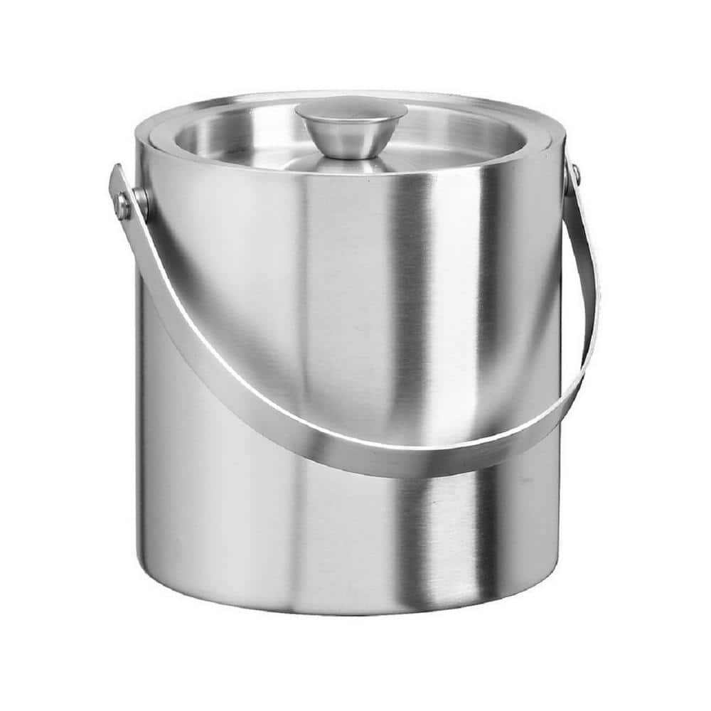 1.5 Qt. Insulated Ice Bucket in Brushed Stainless Steel - Hercitys