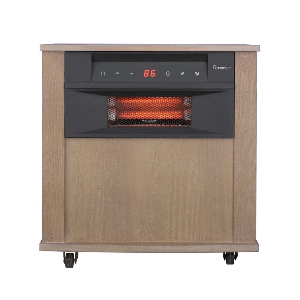 18 in. 1000-Volt/1500-Watt Digital 6-Tube Infrared Heater with Remote - Hercitys