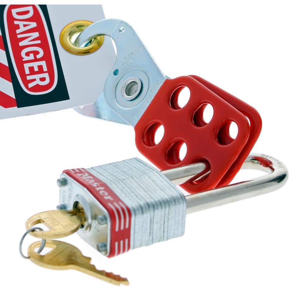 2 in. Padlock Steel Shackle Red Bumper - Hercitys