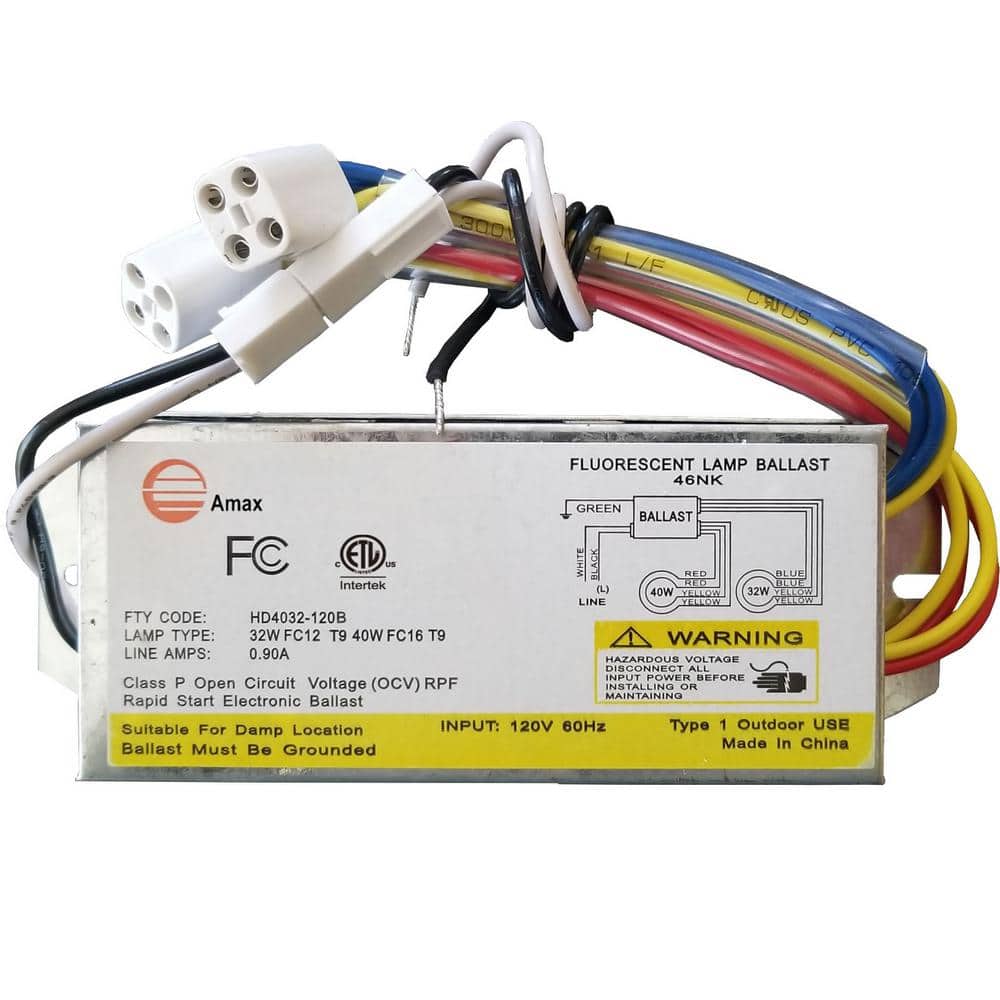 120-Volt 6.31 in. Electronic Ballast 2 Lamp FC12T9/T5 and FC16T9/T5 - Hercitys