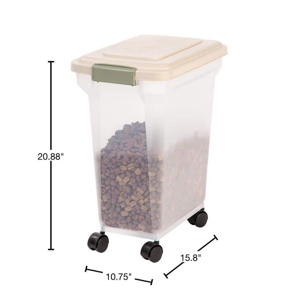 28 Qt. Airtight Pet Food Storage in Almond - Hercitys