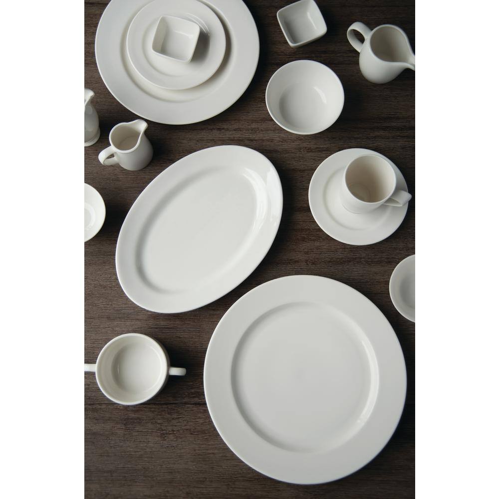12 in. Verge Porcelain Plates (Set of 12) - Hercitys