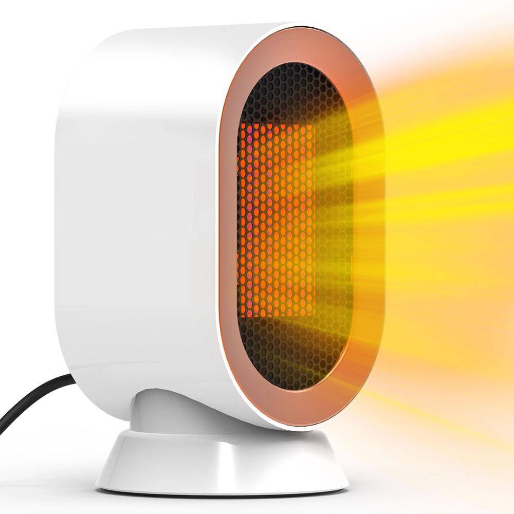 1200W Oscillating Electric Space Heater Furnace with 2 Modes 3S Fast Heating Tip-over Overheat Protection, Ivory White - Hercitys