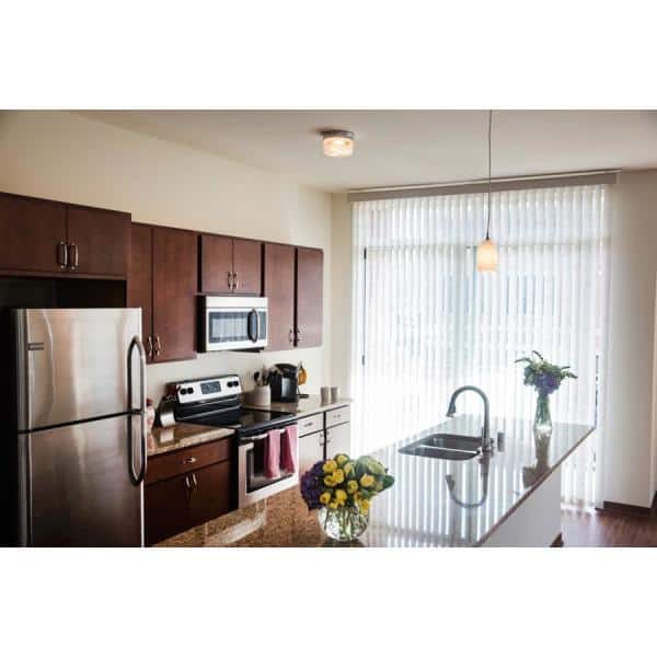 2-Light Chrome Ceiling Mount Fixture with Prismatic Glass - Hercitys