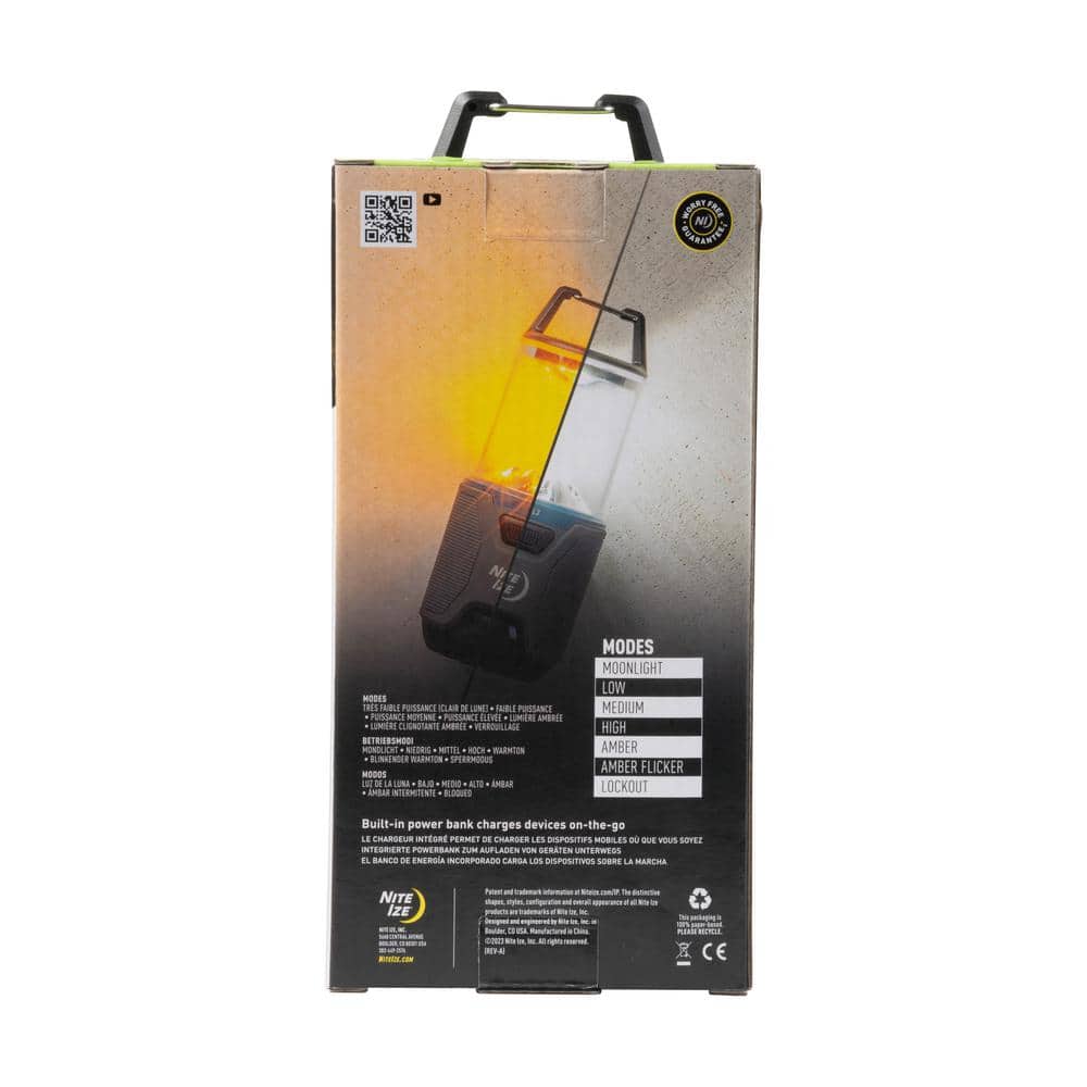 500 Lumens Radiant RL3 PowerSwitch Rechargeable Lantern, Dual Power Alkaline USB Battery - Hercitys