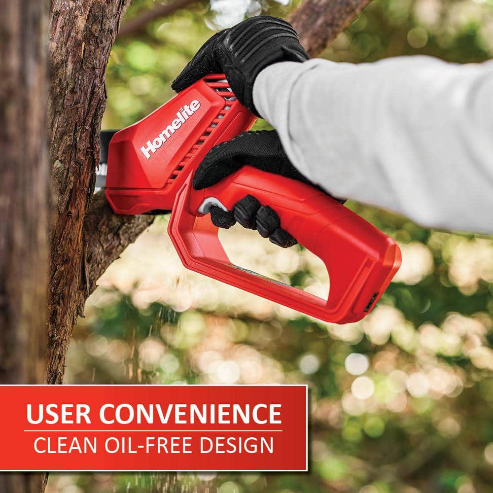 12V Lithium 6 in. Battery Pruning Mini Chainsaw with Internal 2.5 Ah Battery and Charger - Hercitys