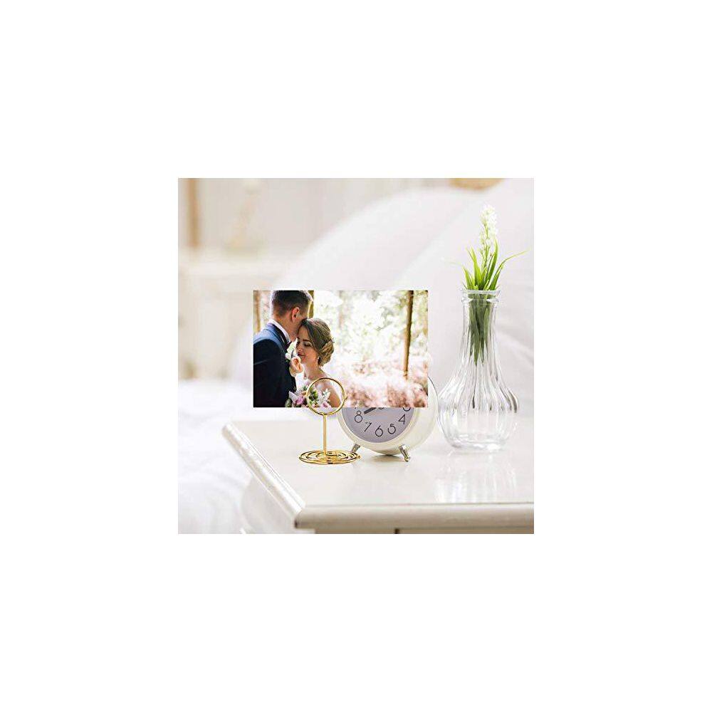 1.2 in. W x 2 in. H Gold Solid Metal Card Holders (Set of 24) - Hercitys