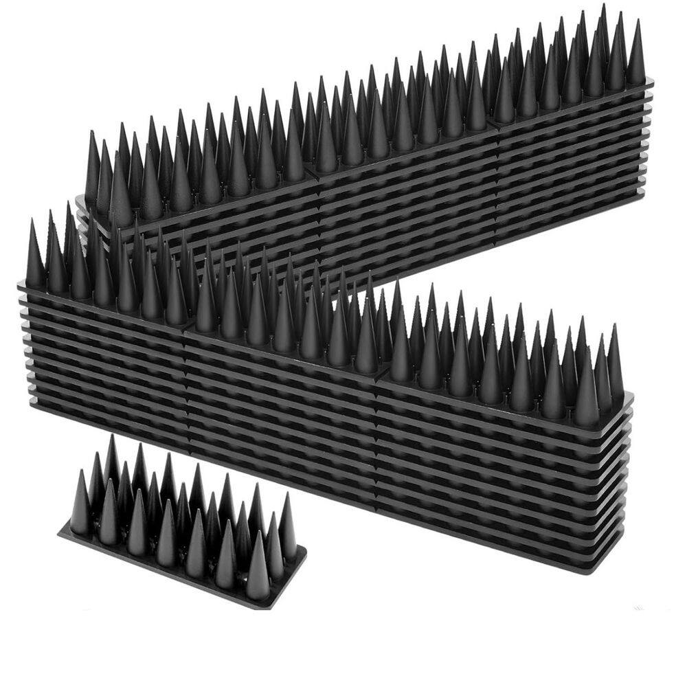 20-Pack Bird Spikes for Outdoor Use, Squirrel, Raccoon, Pigeon, and Cat Protection - Hercitys