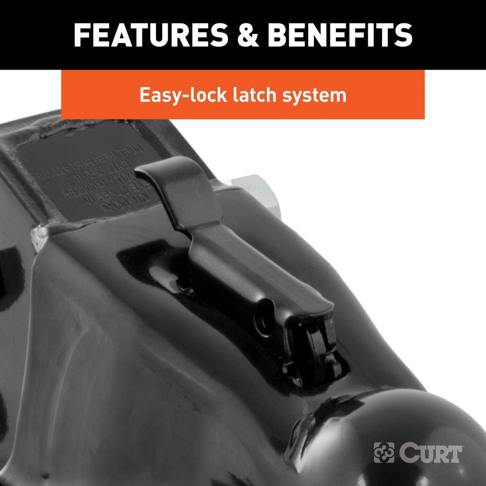 2-5/16″ Channel-Mount Coupler with Easy-Lock (14,000 lbs., Black) - Hercitys