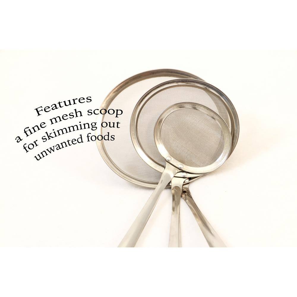 3-Piece Stainless Steel Skimmer Set - Hercitys