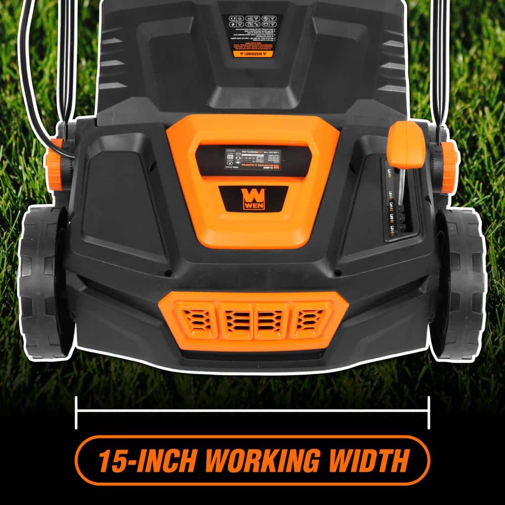 15 in. 13 Amp 2-in-1 Electric Dethatcher and Scarifier with Collection Bag - Hercitys