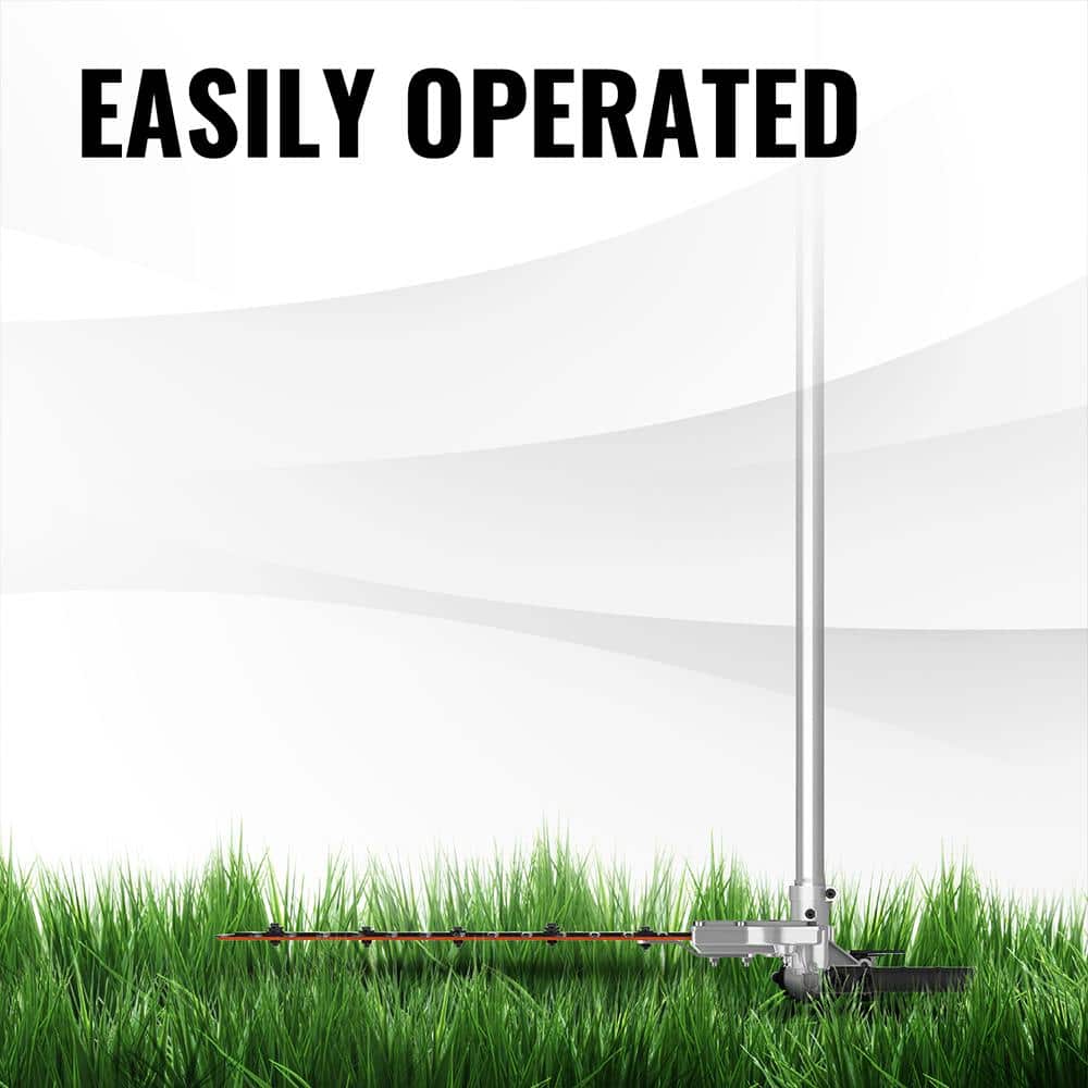 16 in. Hedge Trimmer Attachment Universal, Dual Action Articulating, Heavy Duty Steel Material, 12-Angle Positon - Hercitys