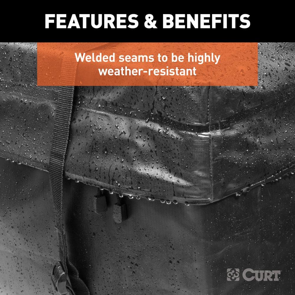 56 in. x 22 in. x 21 in. CURT Hitch Cargo Carrier Bag (Water, UV-resistant black vinyl) - Hercitys