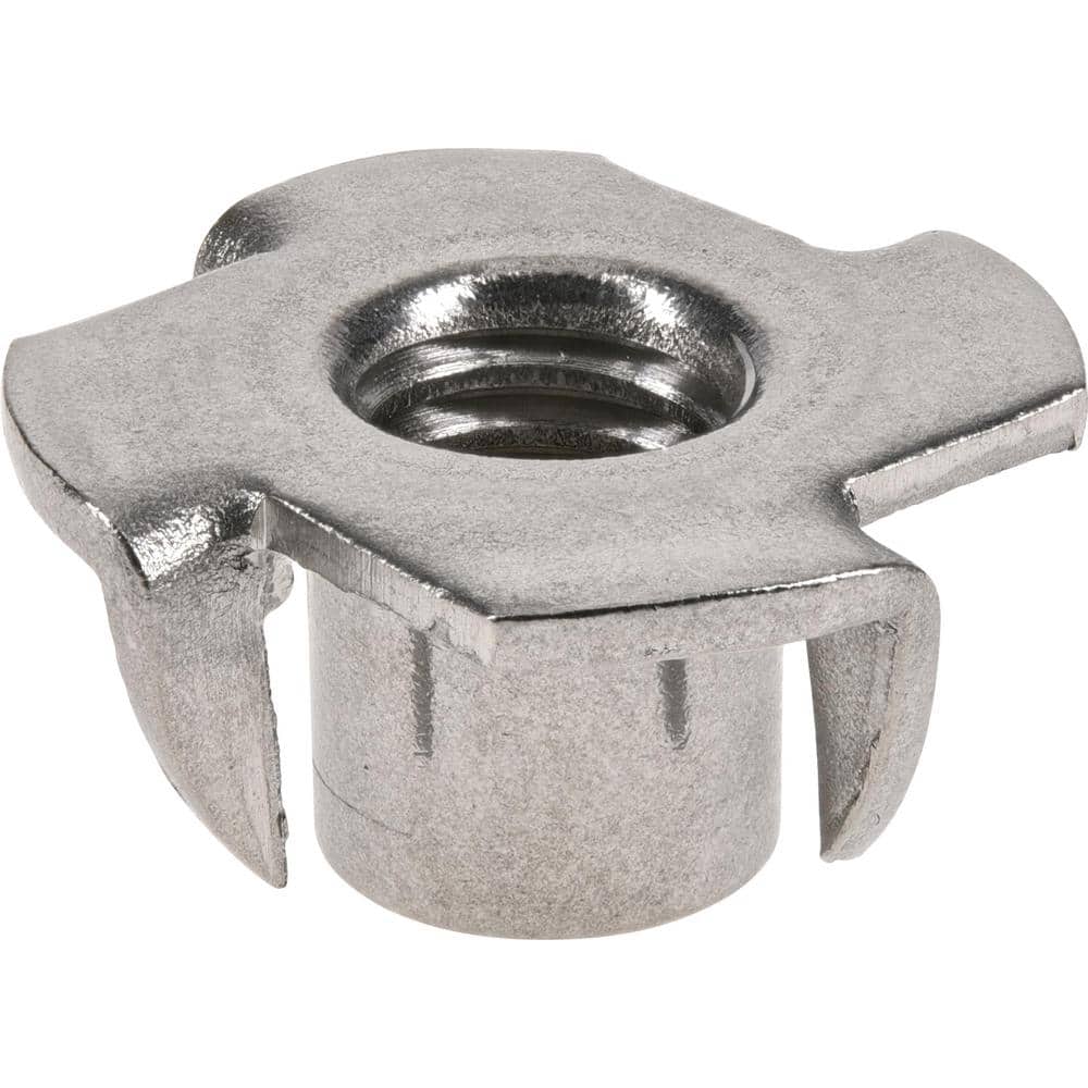 3/8 in.-16 x 7/16 in. x 1 in. Stainless Steel Pronged Tee Nut (15-Pack) - Hercitys