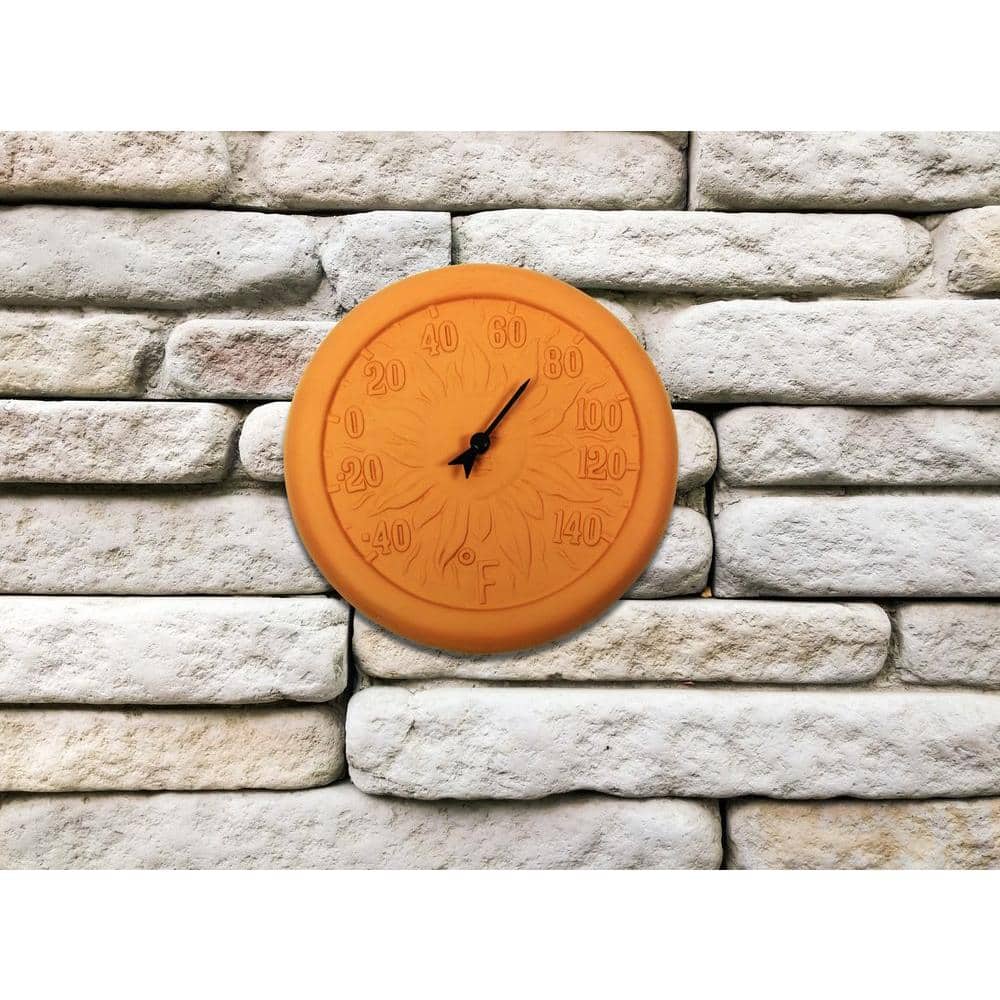 12 in. Terra Cotta Thermometer - Hercitys
