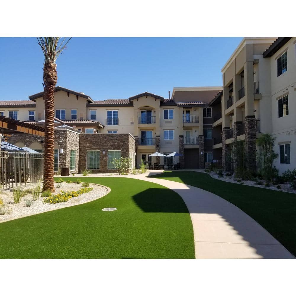 15 ft. W x Cut to Length Green and Tan Nylon Artificial Grass Turf - Hercitys