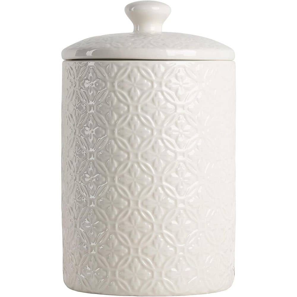 3 Piece Set Ceramic 10 Strawberry Street Kitchen Canister in Hampton White - Hercitys