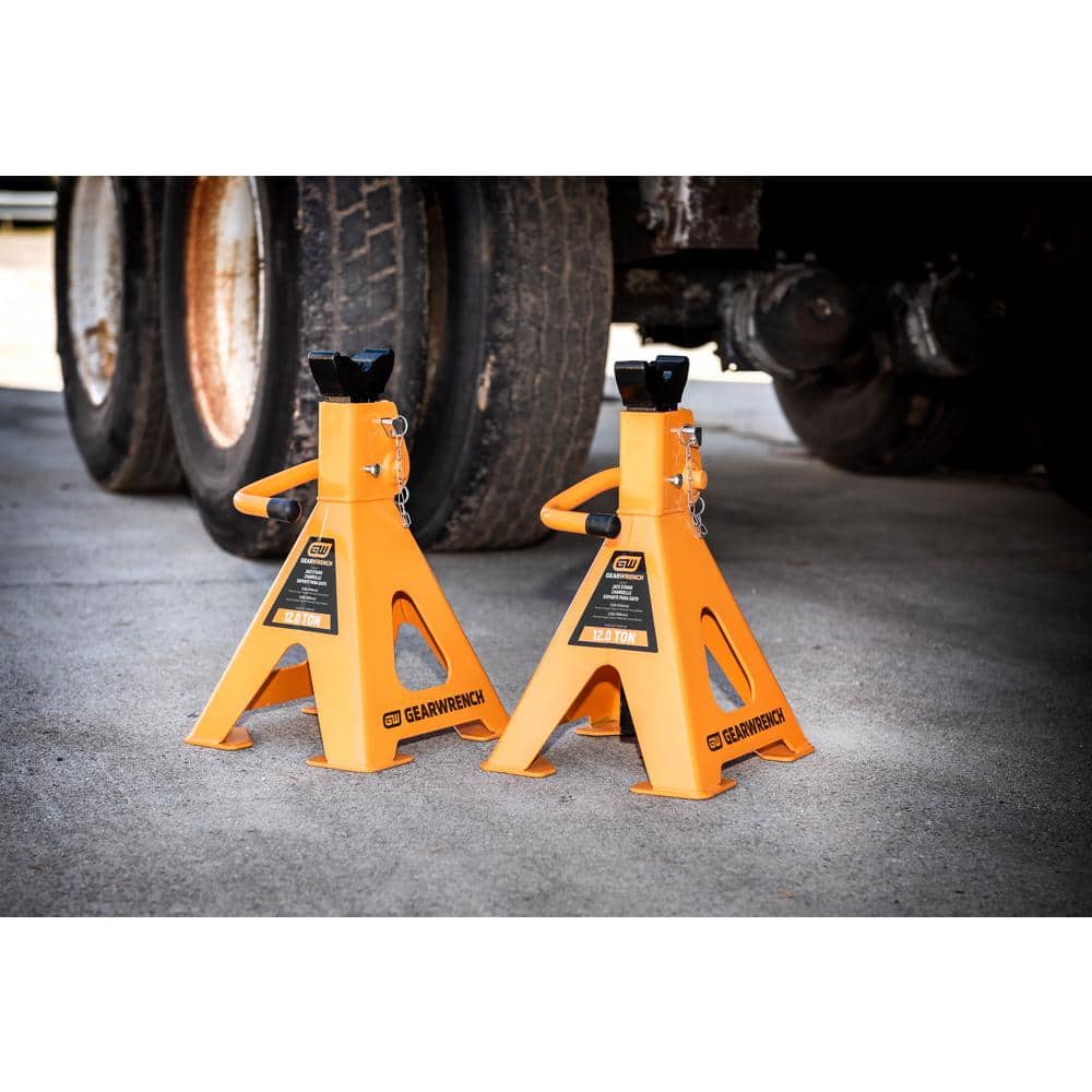 12-Ton Ratcheting Jack Stands (2-Piece) - Hercitys