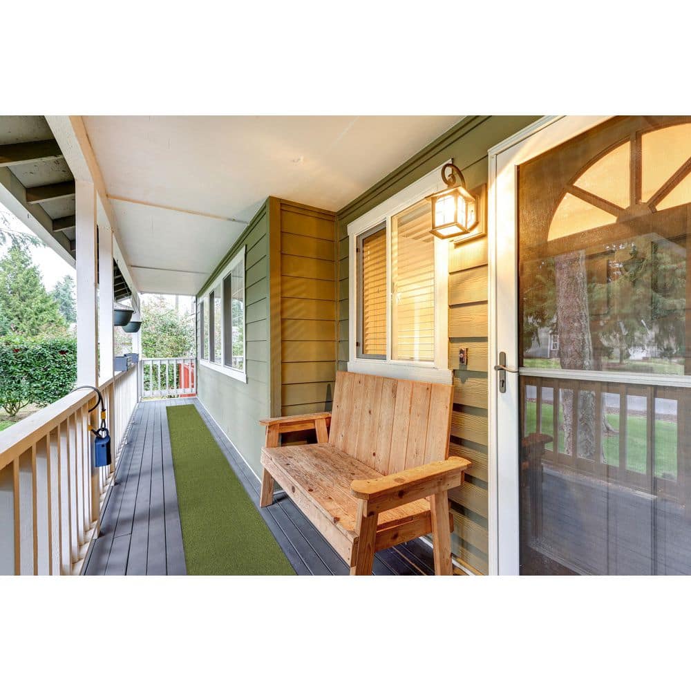 26 in. x 36 ft. Green Artificial Grass Runner Rug - Hercitys