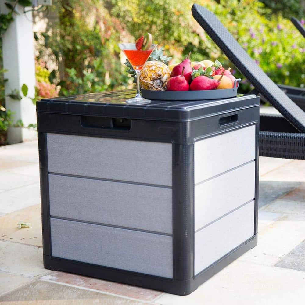 30 Gal. Grey Resin Deck Box - Hercitys