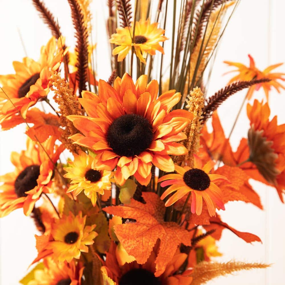 39.75 in. H Fall Sunflower Leaf Potted Tree - Hercitys