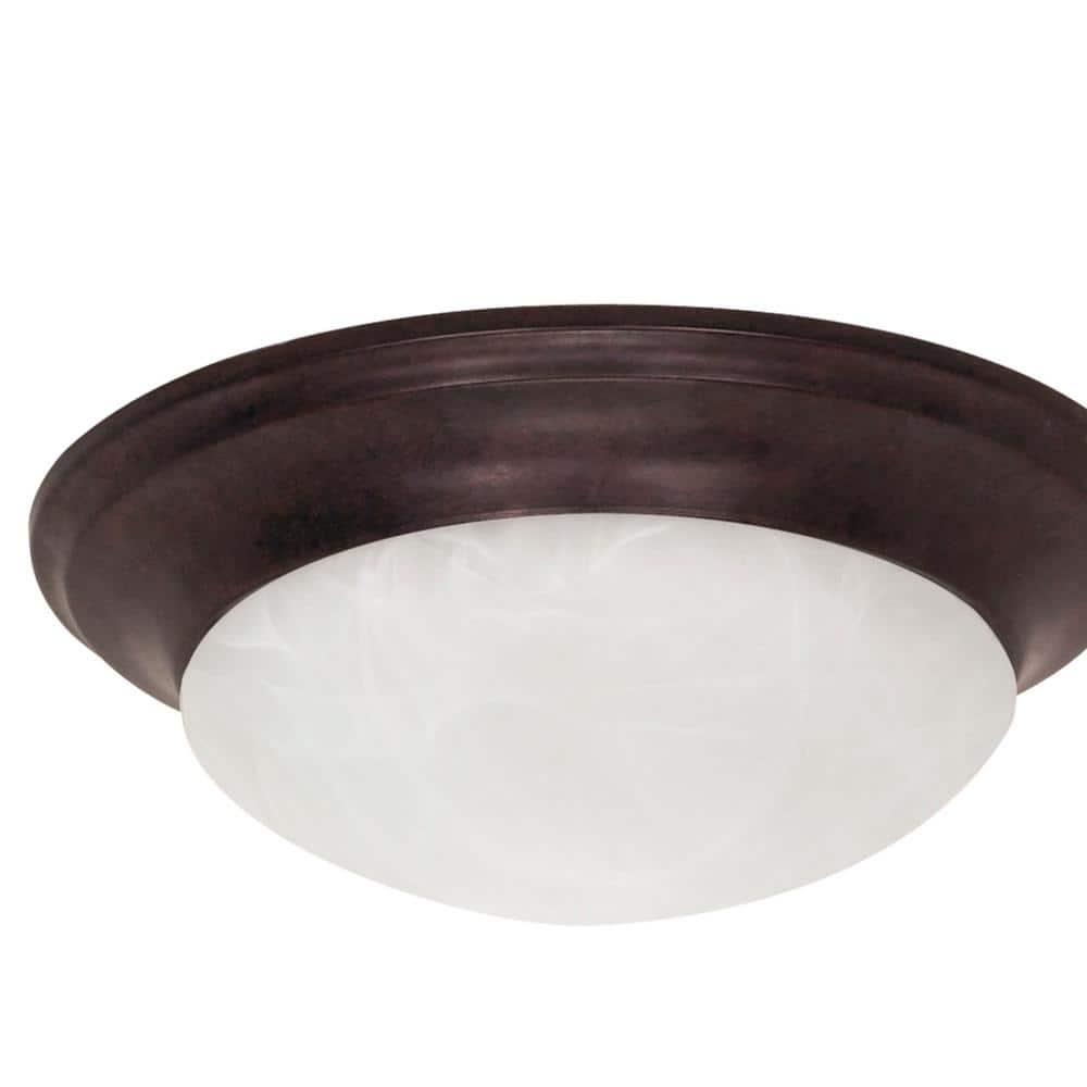 1-Light Ceiling Old Bronze Incandescent Flush Mount - Hercitys