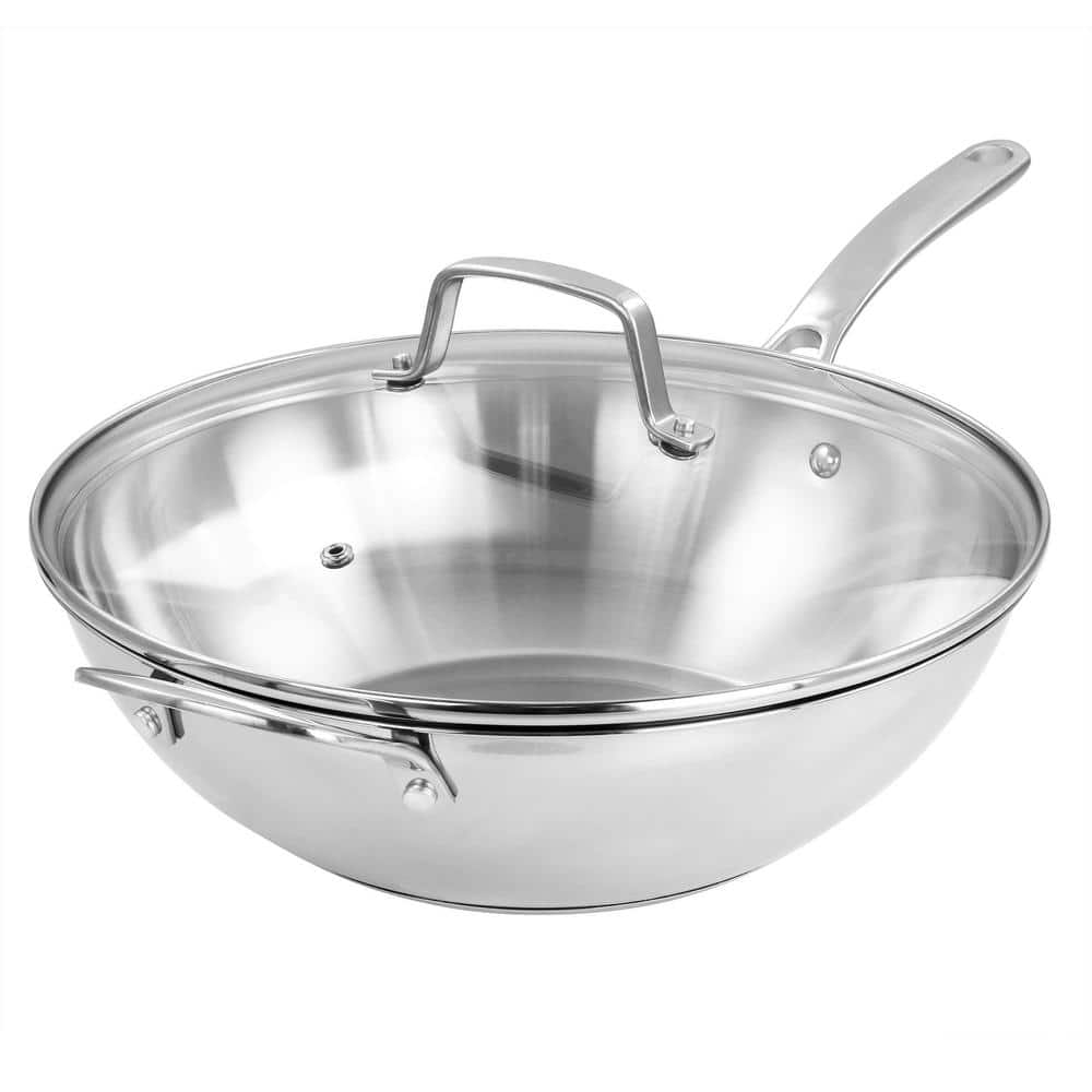 12 in. Stainless Steel Essential Pan with Lid - Hercitys