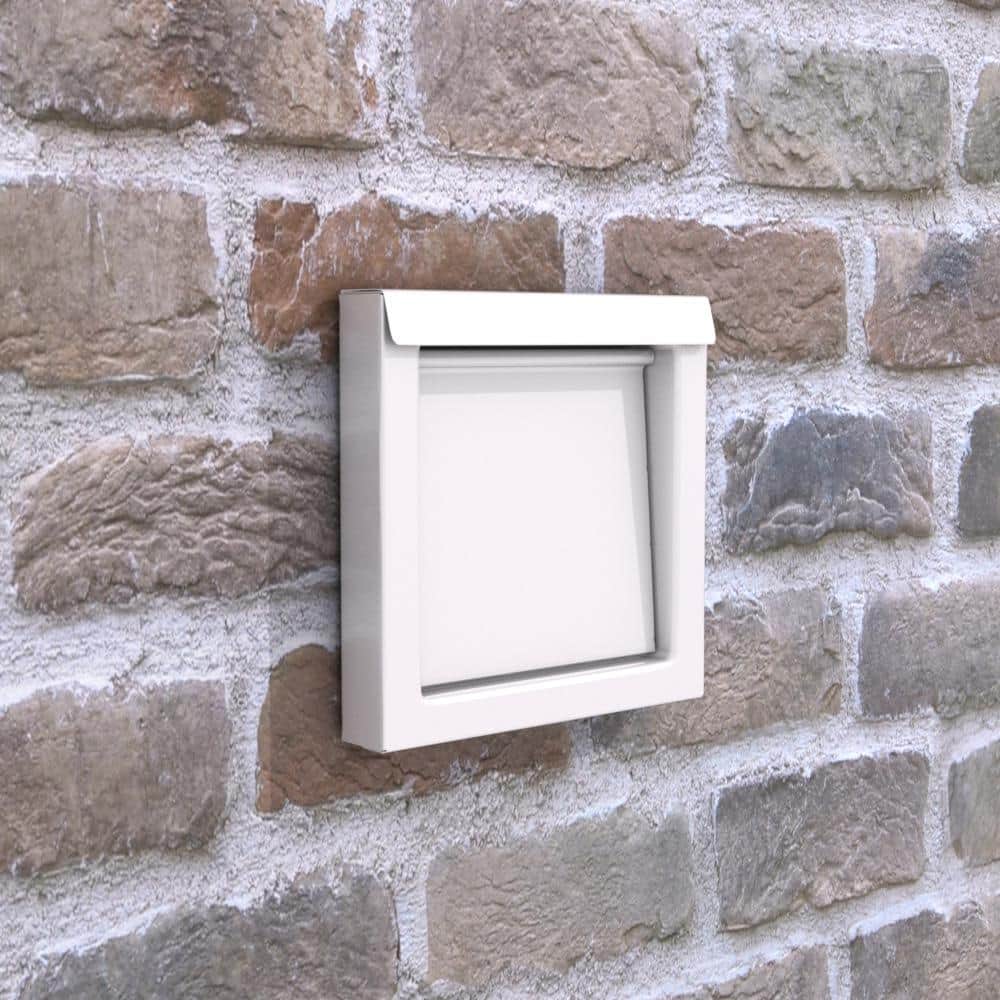 4 in. Powder Coated Steel White Dryer Vent - Hercitys