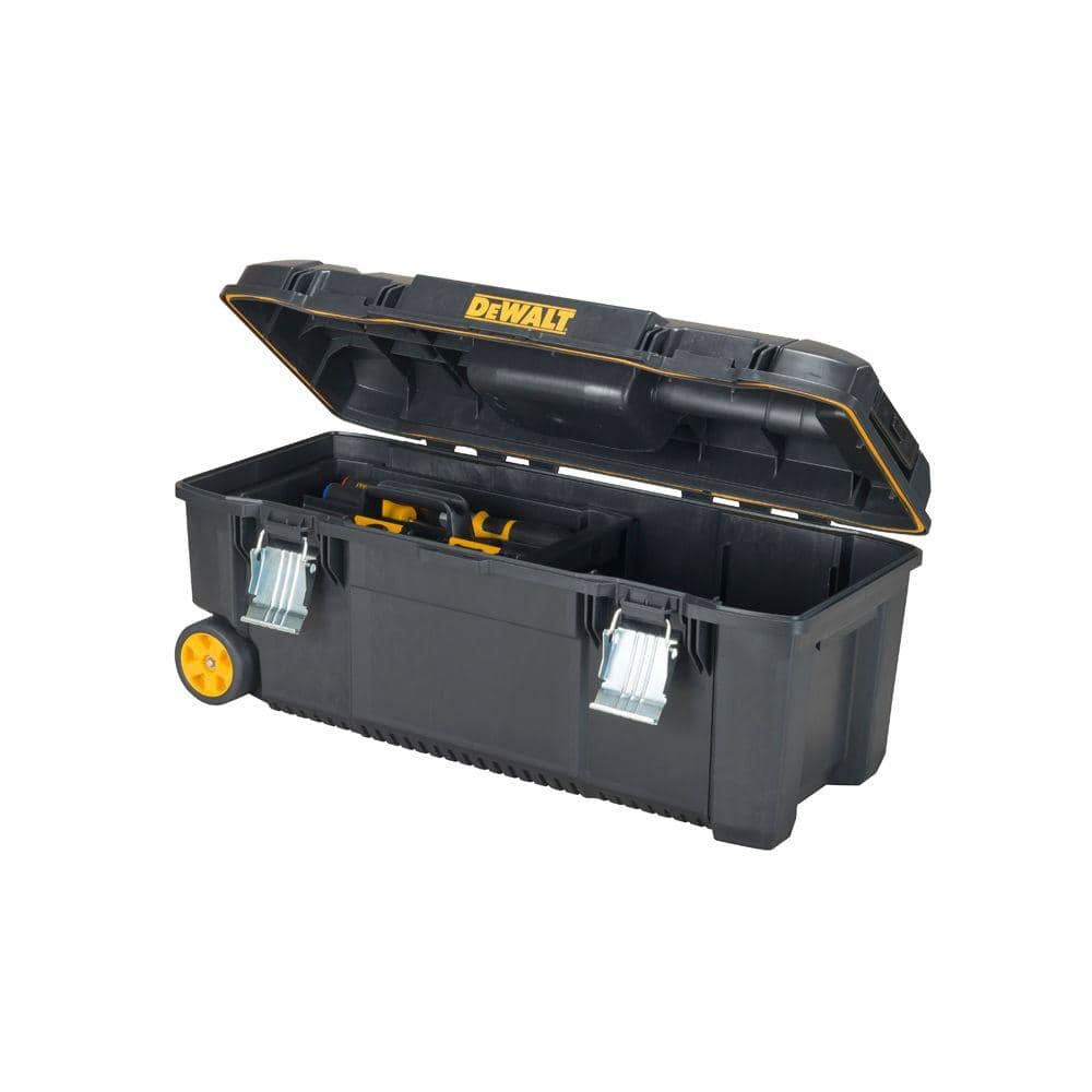 28 in. W 12 Gal. Polypropylene Rolling Tool Box - Hercitys