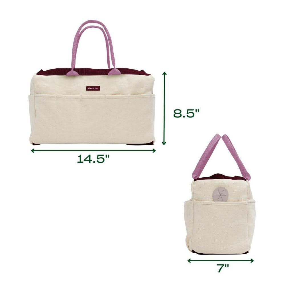 14 in. 9 Pocket Red Canvas Tool Bag - Hercitys