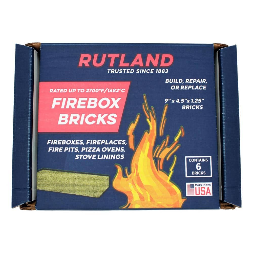 4.5 in. x 9 in. x 1.25 in. Fire Brick (6 per Box) - Hercitys