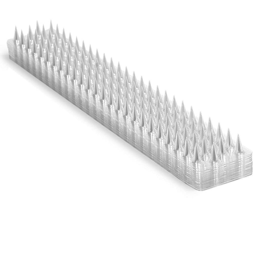 24-Pack Clear PVC Bird Spike Strips for Fences and Roofs to Deter Birds and Animals - Hercitys