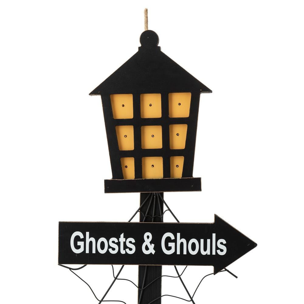 42 in. H Lighted Halloween Wooden Haunted House Yard Stake - Hercitys