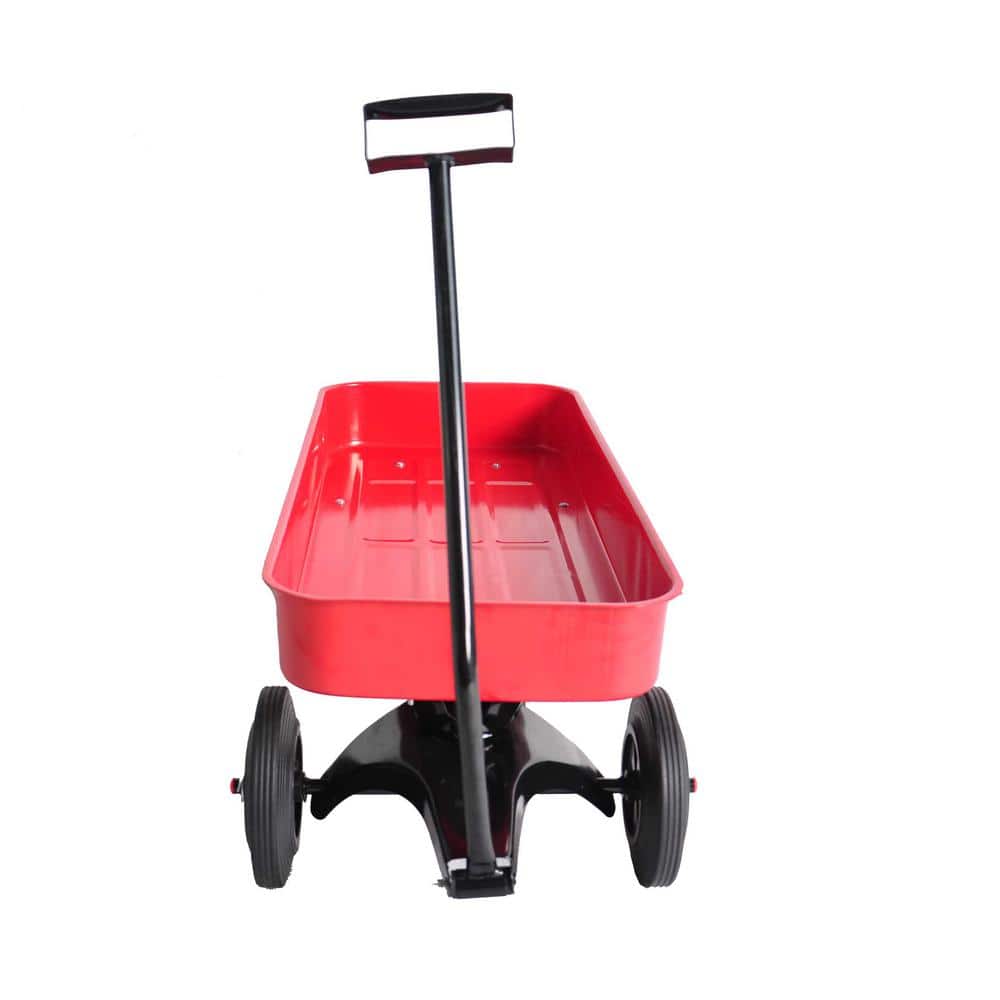 1.2 cu. ft. Steel Garden Cart Cargo Wagon in Red - Hercitys