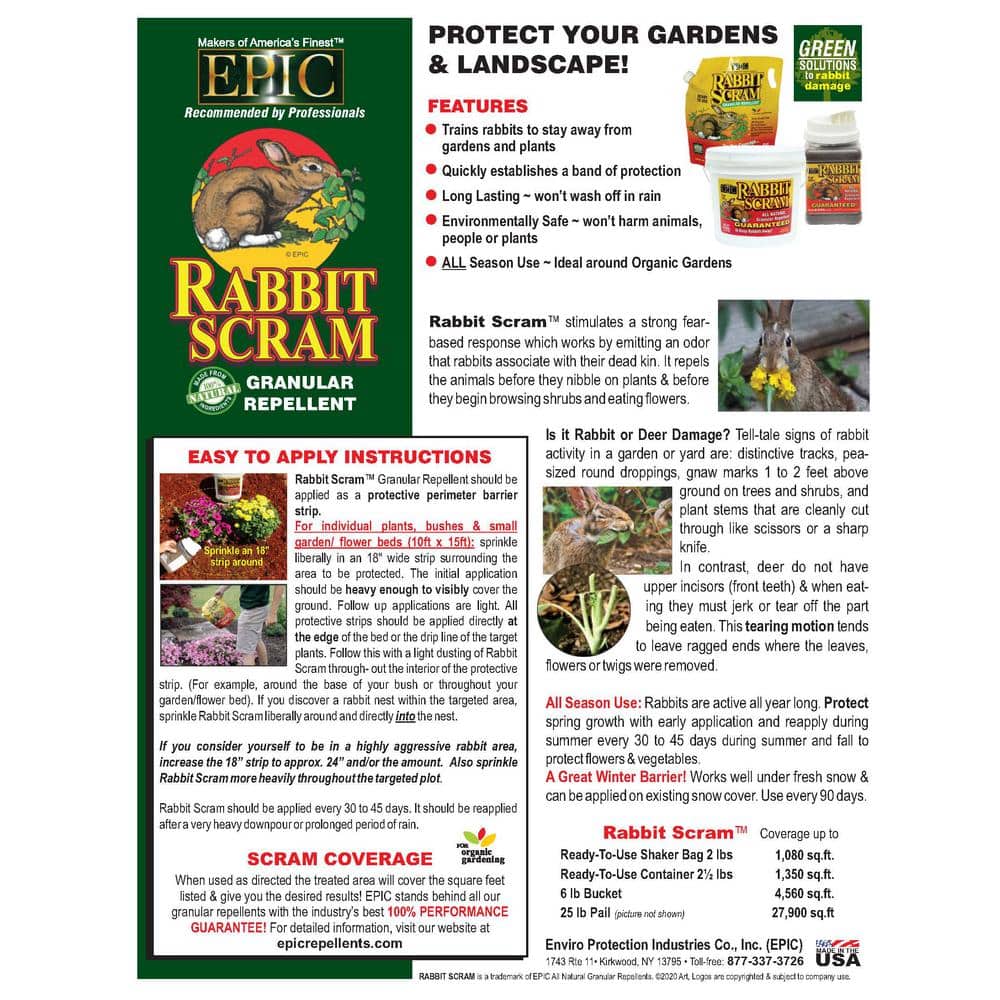 25 lbs. Rabbit Repellent Granular Pail - Hercitys