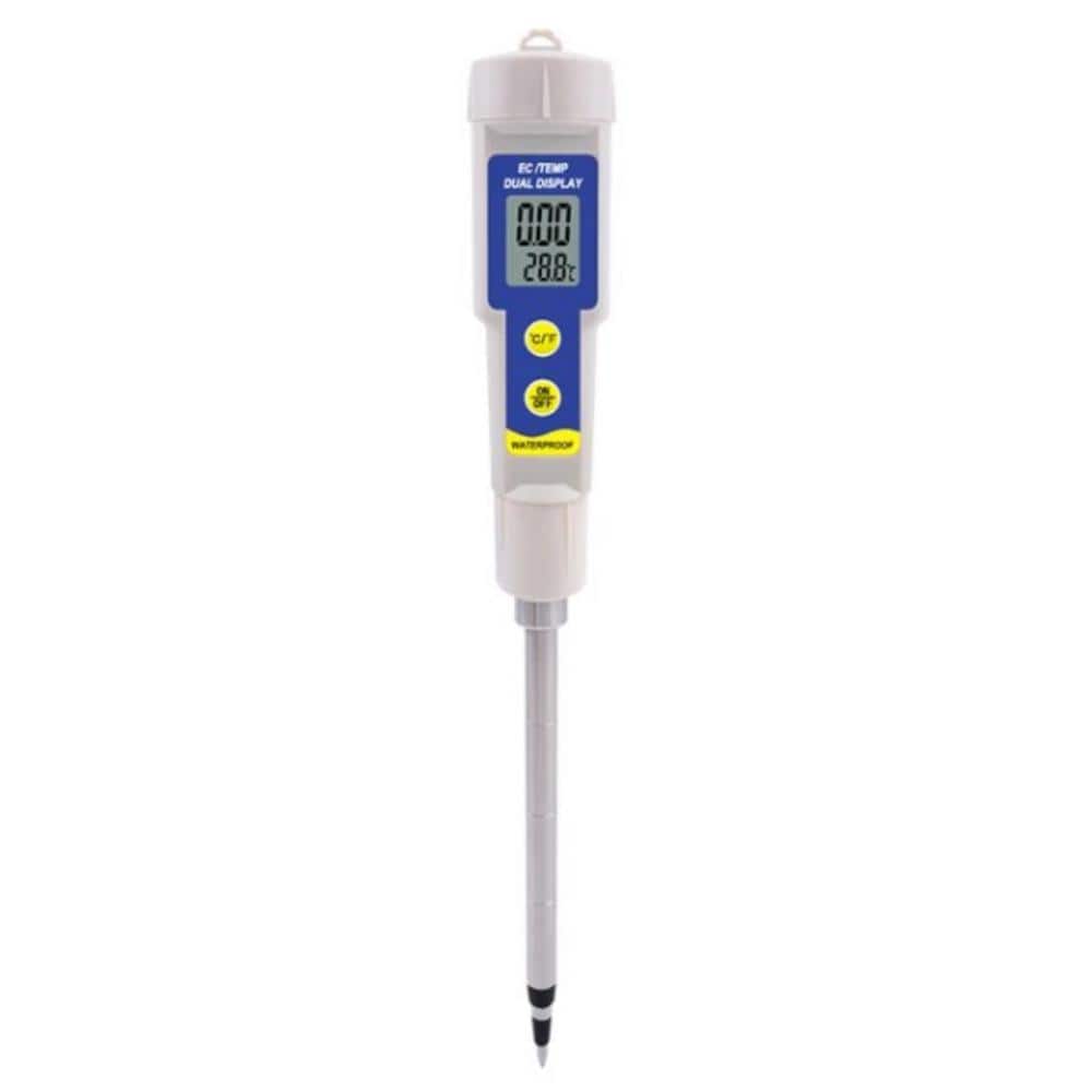 2-in-1 Indoor Waterproof Temperature Conductivity Tester, Soil Meter, Nutrients, Liquid Test for Planting, Gardening - Hercitys
