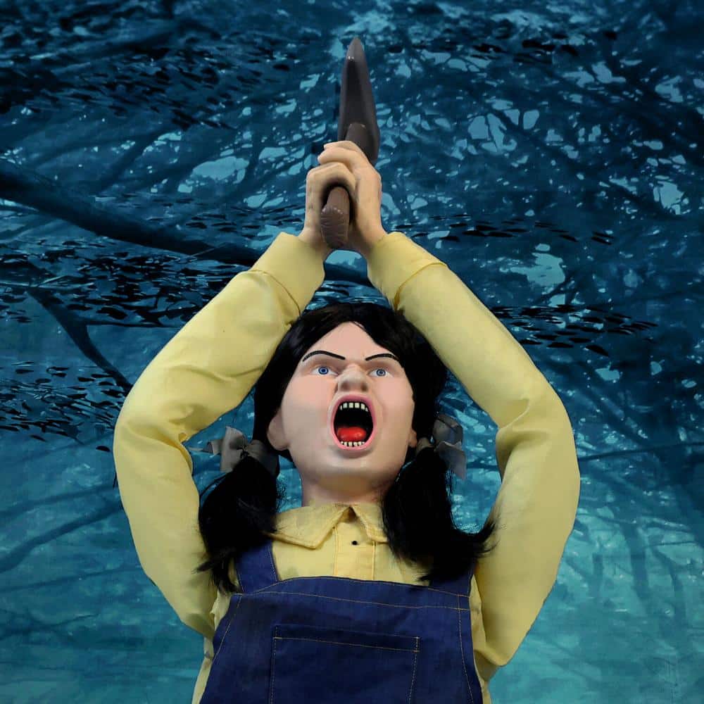4 ft. Axe Me Something by Tekky, Premium Halloween Animatronic - Hercitys
