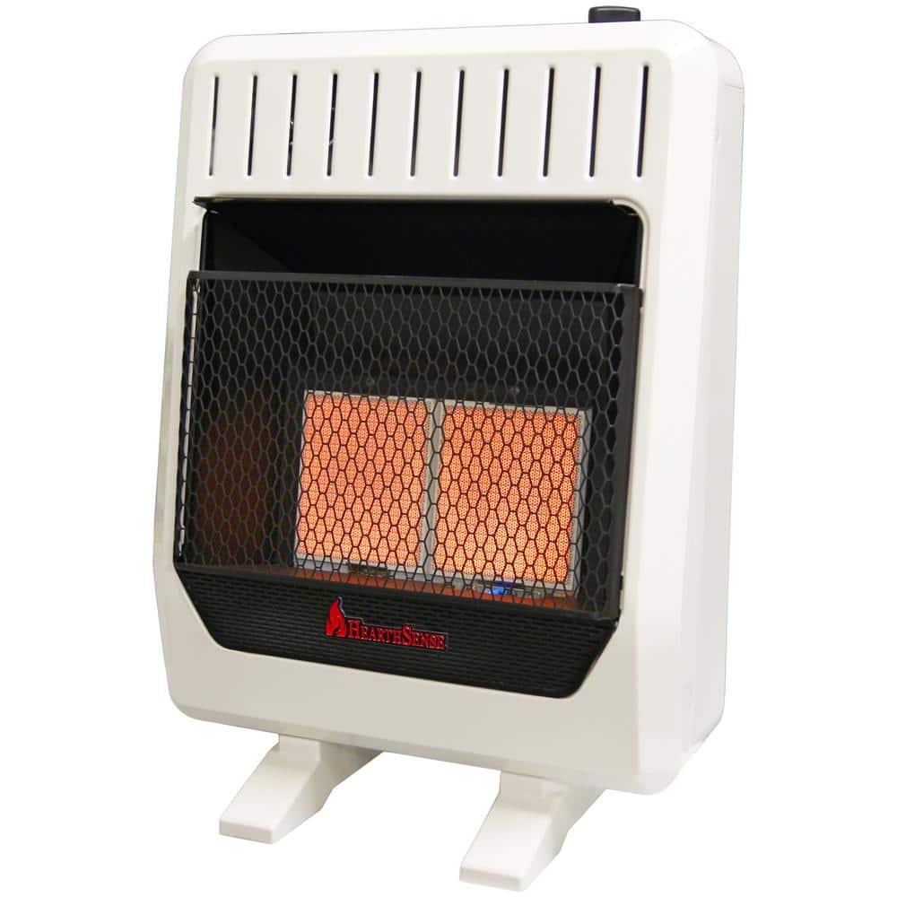 20,000 BTU Vent Free Dual Fuel (NG or LP) Infrared Plaque Heater with Base Feet – T-Stat Control - Hercitys