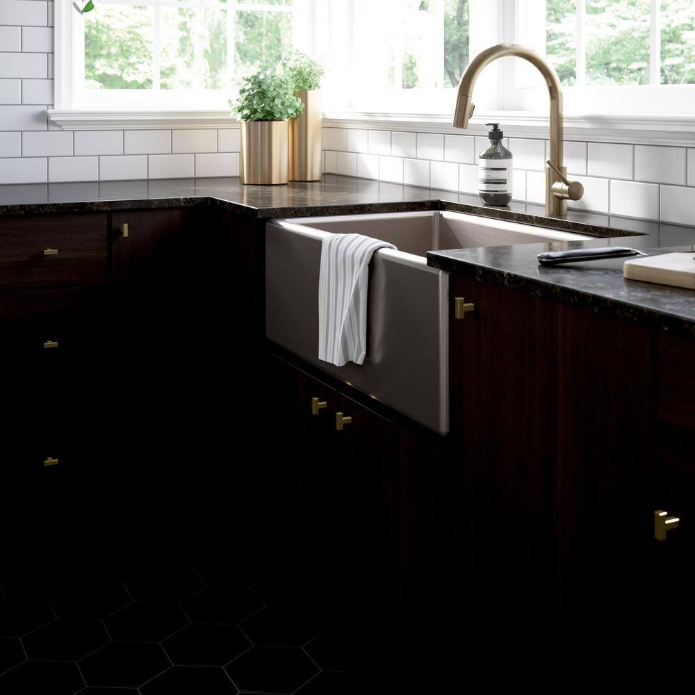 (30-Pack) Simple Modern Square 1-1/4 in. (32 mm) Modern Satin Gold T-Shaped Bar Cabinet Knobs - Hercitys