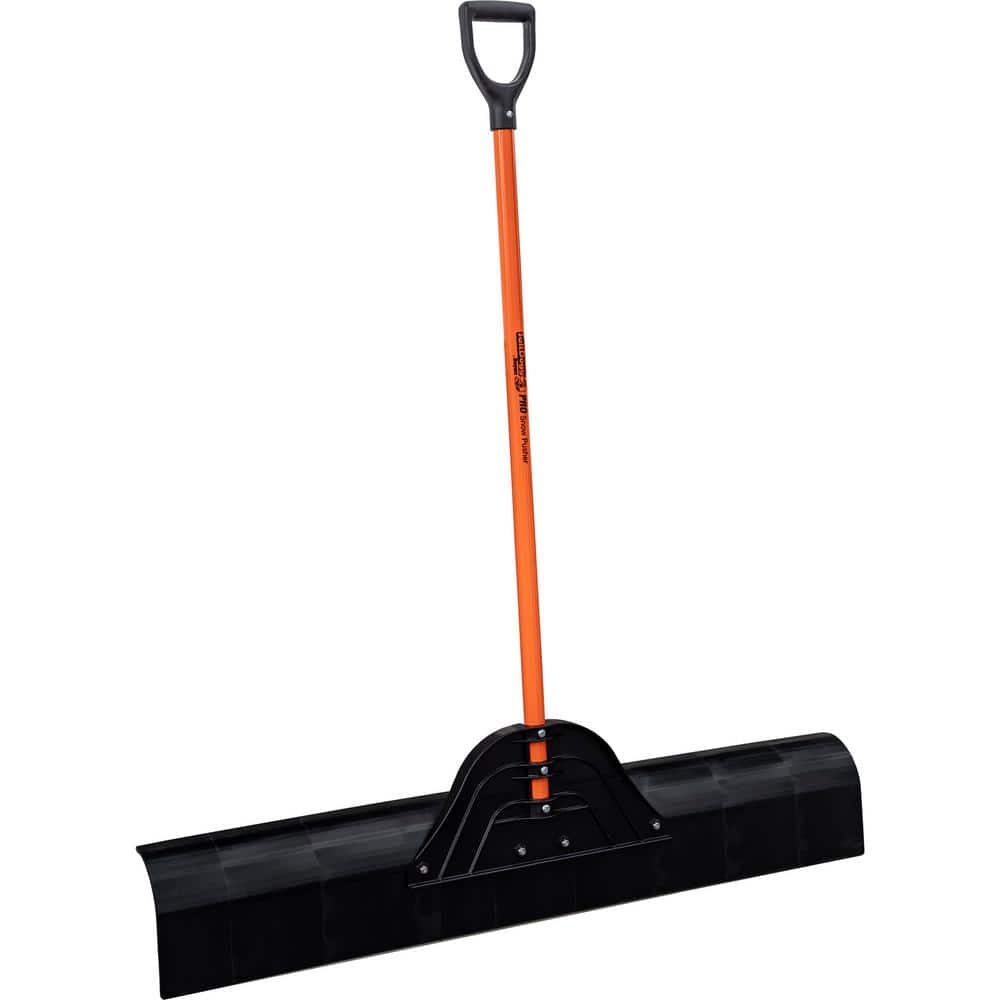 48 in. Polyethylene Snow Pusher Shovel w/ Fiberglass Handle - Hercitys