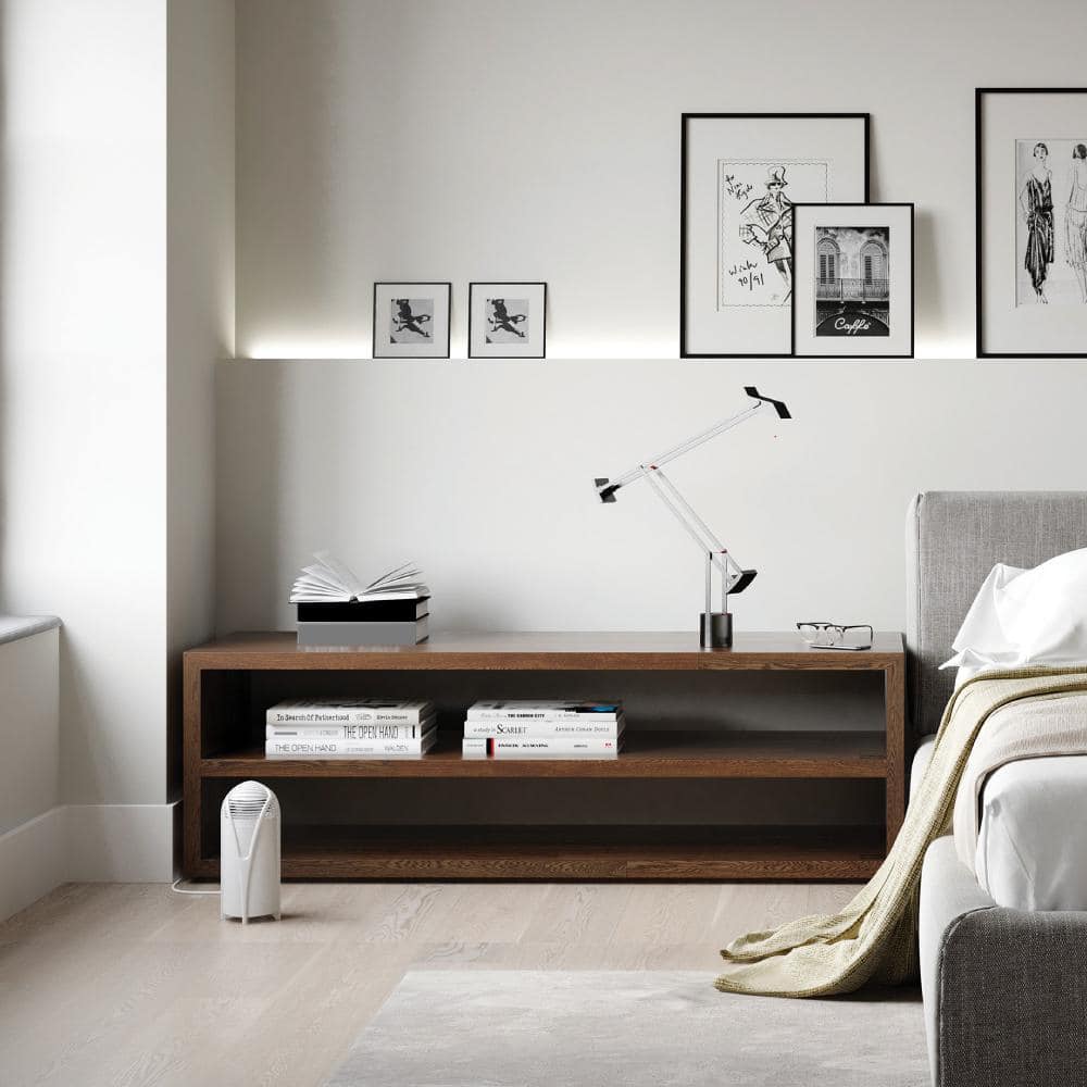 180 sq. ft. Filter-Free Technology, Patented Thermodynamic TSS Air Purifier, White, Destroys Mold, Silent Operation - Hercitys