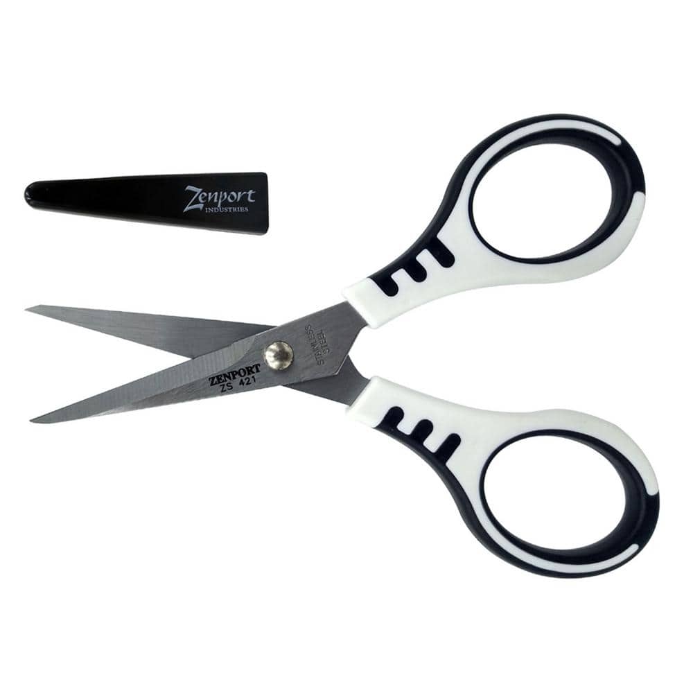 5.25 in. L Stainless Trimming Scissors, Trimmer Bee, Safety Cap (Box of 3) - Hercitys