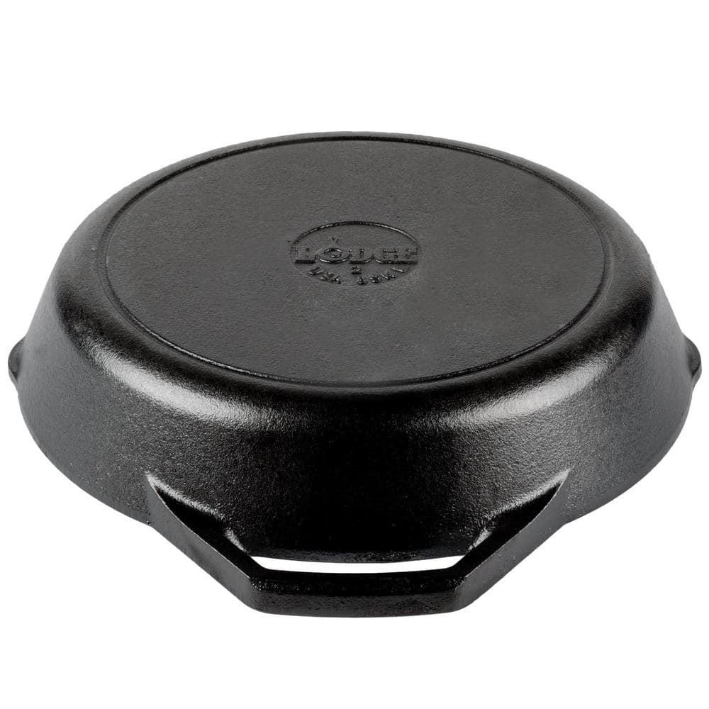 10.25 in. Cast Iron Skillet in Black with Dual Handles - Hercitys