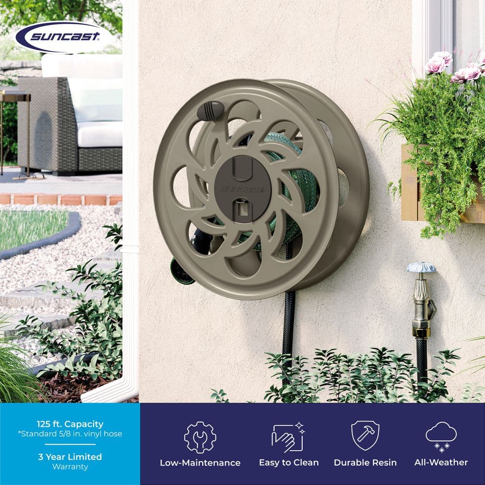 125 ft. Side Tracker Wall Mount Hose Reel - Hercitys
