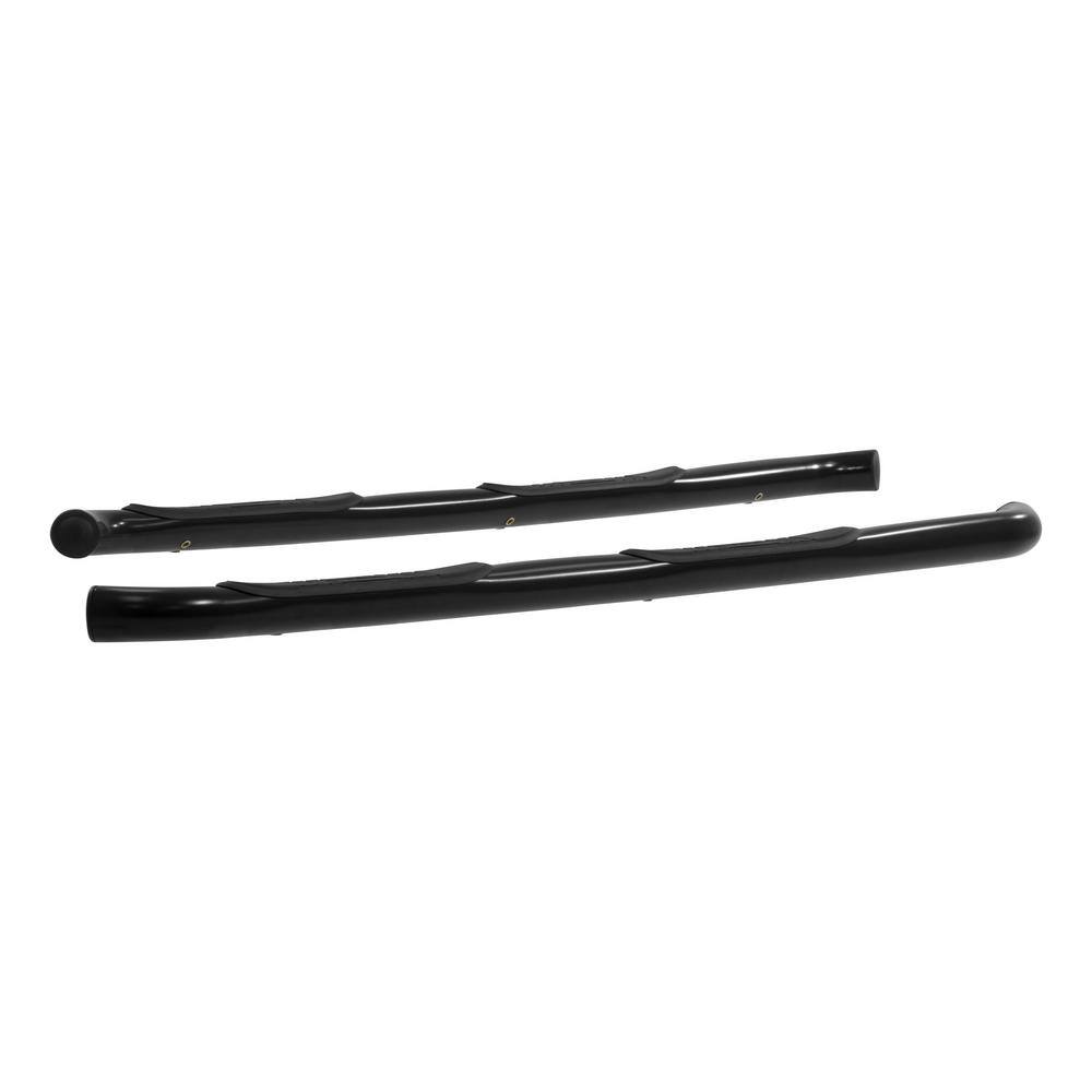 3-Inch Round Black Steel Nerf Bars, No-Drill, Select Jeep Wrangler JK Unlimited - Hercitys