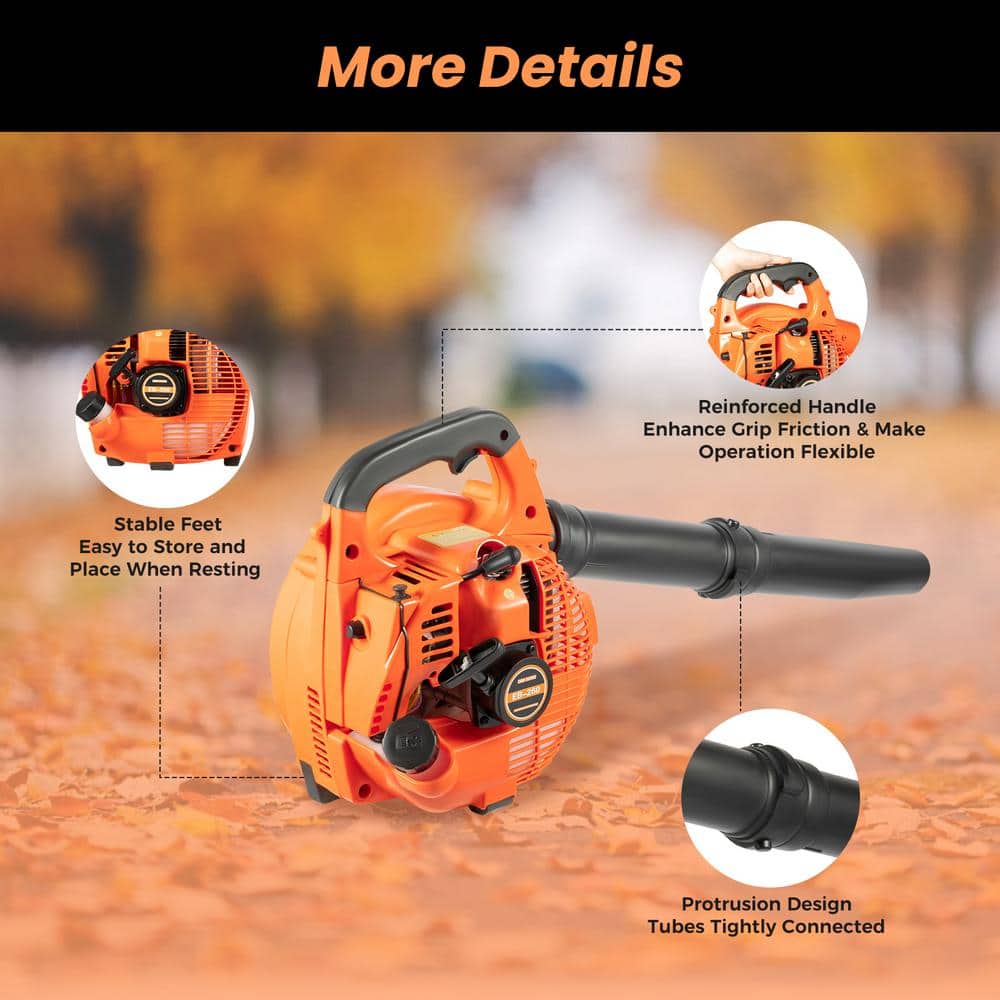 160 MPH 400 CFM 25.4 CC Gas Powered 2-Stroke Cycle Handheld Leaf Blower - Hercitys