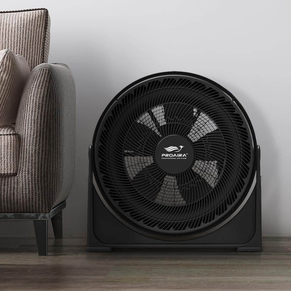 20 in. 3 Speed Control Box Fan in Black - Hercitys