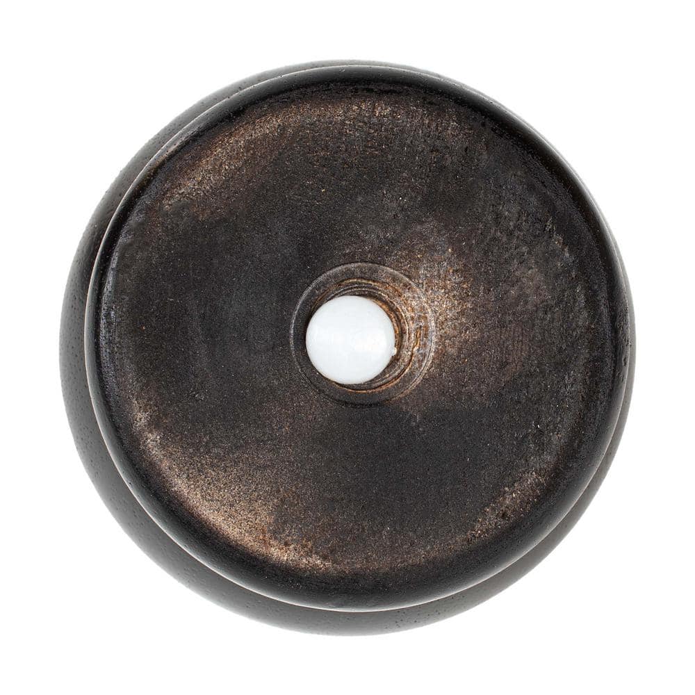 4 in. x 4-3/4 in. Stained Espresso Solid Hardwood Round Bun Foot (4-Pack) - Hercitys